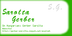 sarolta gerber business card